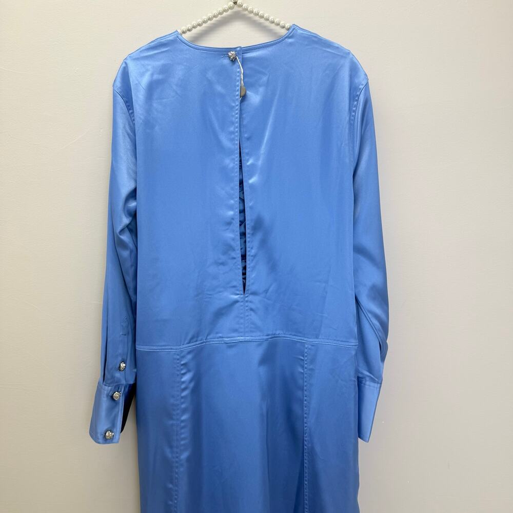 GANNI
Ruched-Detail Satin Midi Dress💜 - Picture 11 of 16